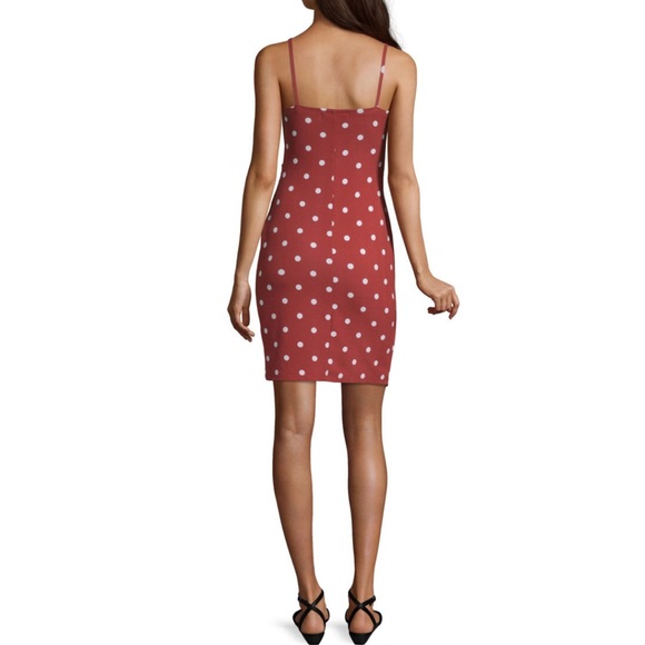 🆕Almost Famous Sleeveless Polka Dot Bodycon party Dress - Picture 3 of 8